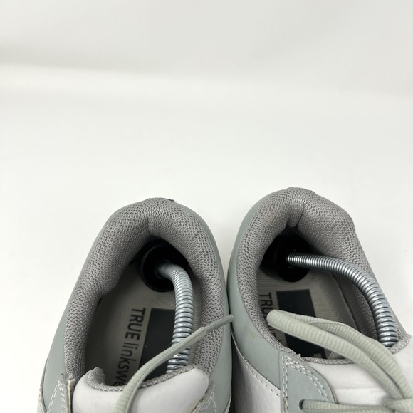 TRUE Linkswear Shoes Mens Size 11 White Gray Blue Leather Golf‎ Sneakers Low Top - Picture 10 of 11